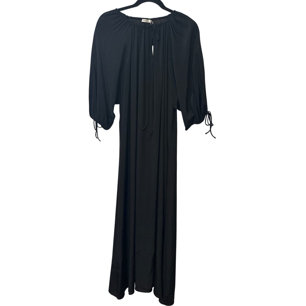 By Malene Birger Lily Black Maxi Dress Oversized Silk Blend‎ NWT Size 2